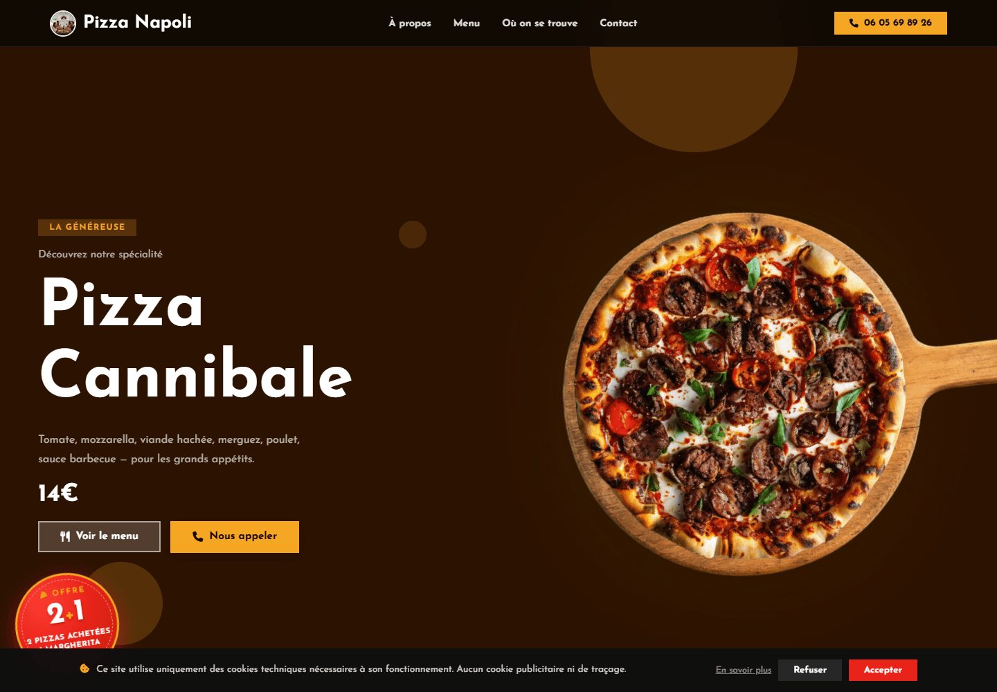 Aperçu du projet Pizza Napoli Toul