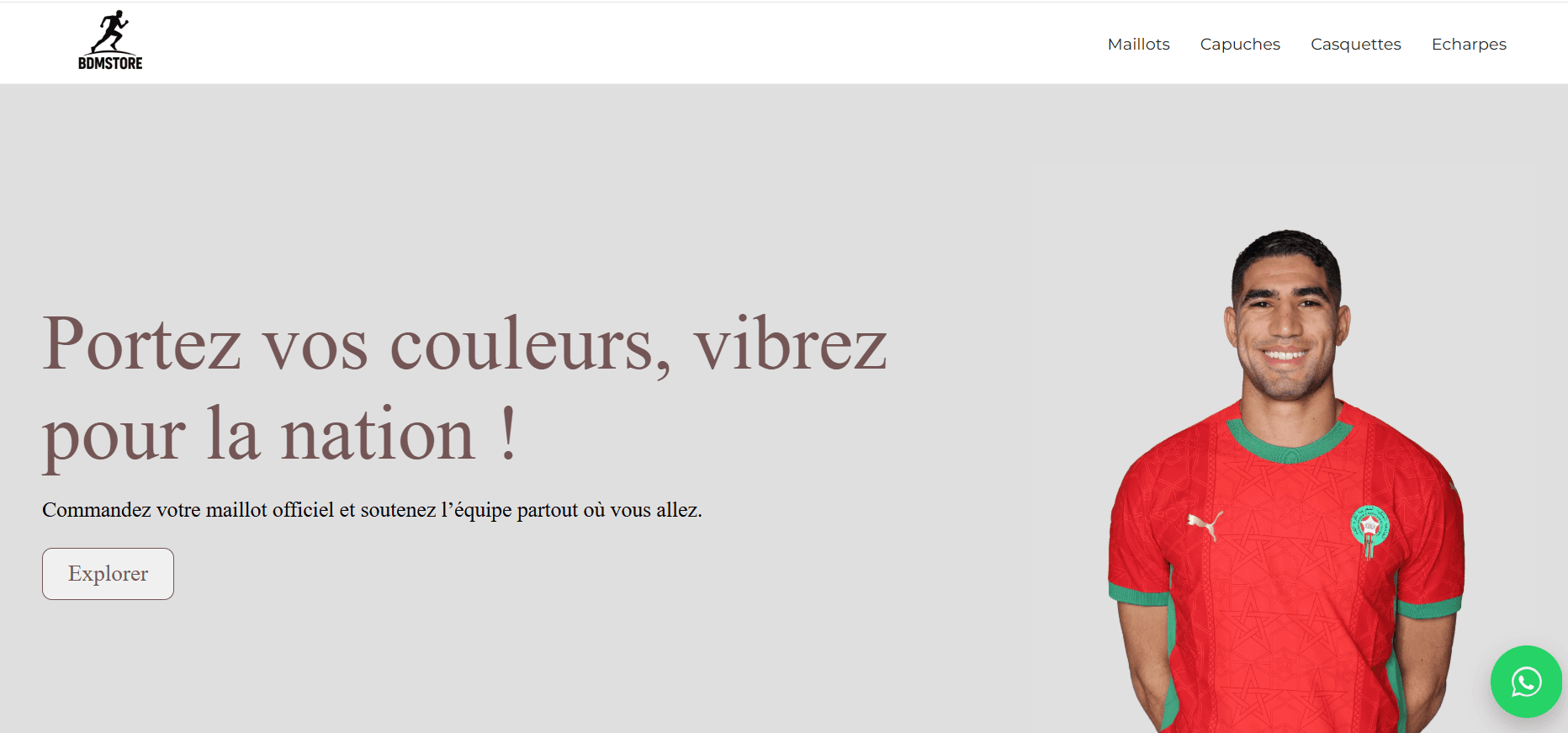 Aperçu de Site e-commerce avec paiement à la livraison