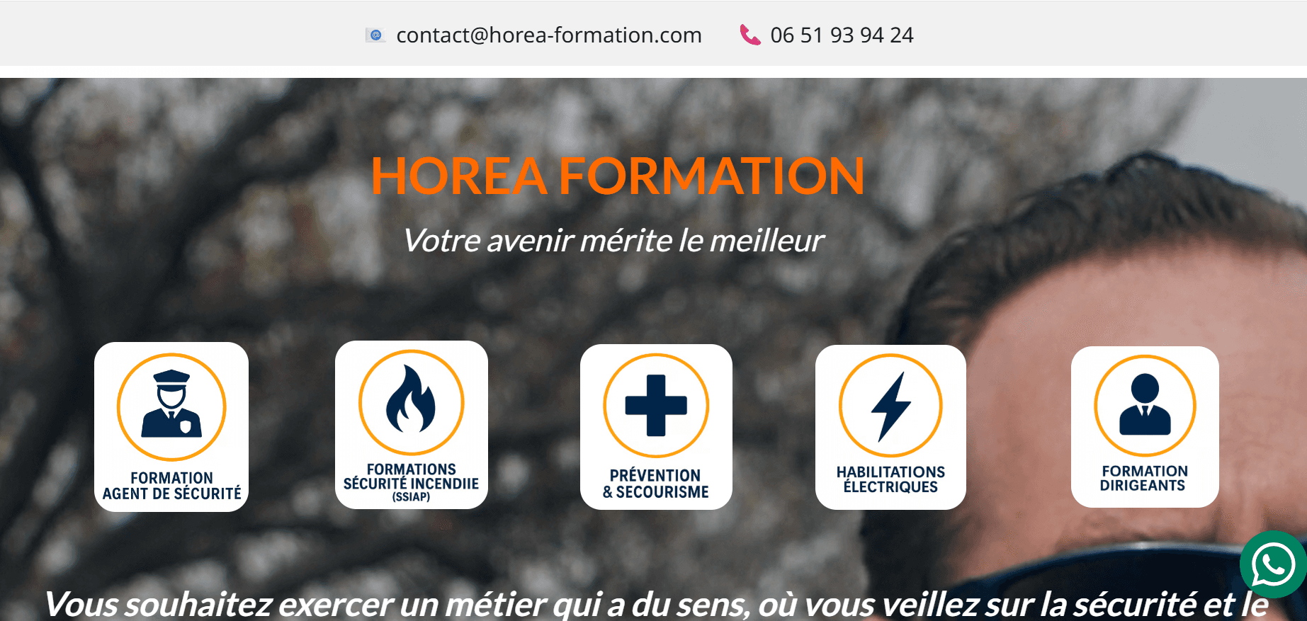 Aperçu du projet Horea Formation — Centre de formation réalisé par Soufiane Boutatss